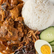 117. Nasi Lemak with Curry Chicken 咖喱鸡配椰浆饭